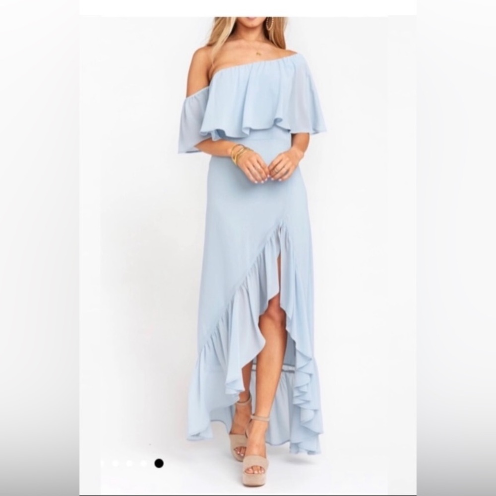 NWT Show Me Your Mumu Tango blue ruffle dress